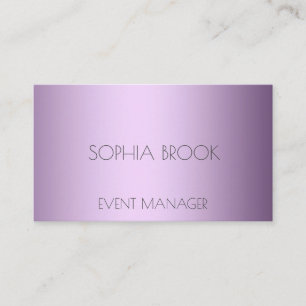Personalized luxury violet metallic foil business card