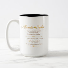 Personalized Luxury Wedding Invitation Mug