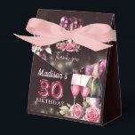 Personalized Luxury Wine & Balloons 30th Birthday Favor Boxes<br><div class="desc">Luxury Magenta Wine Adult Birthday design. Matching products can be found in Magenta Wine Adult Birthday collection.</div>