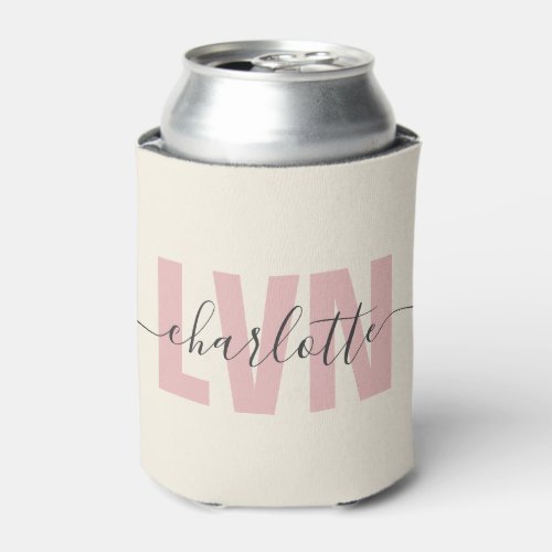 Personalized LVN Licensed Vocational Nurse Chic Can Cooler