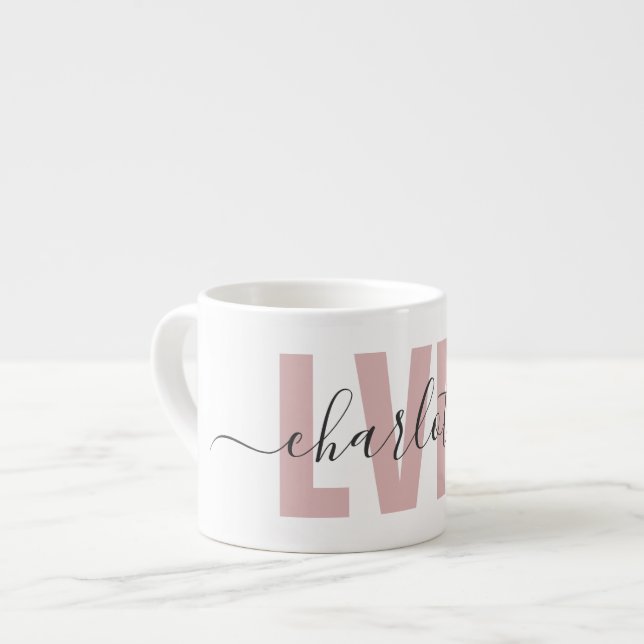 Personalized LVN Licensed Vocational Nurse Chic Espresso Cup (Front Left)