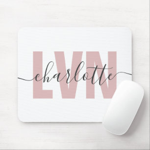 Personalized LVN Licensed Vocational Nurse Chic Mouse Pad