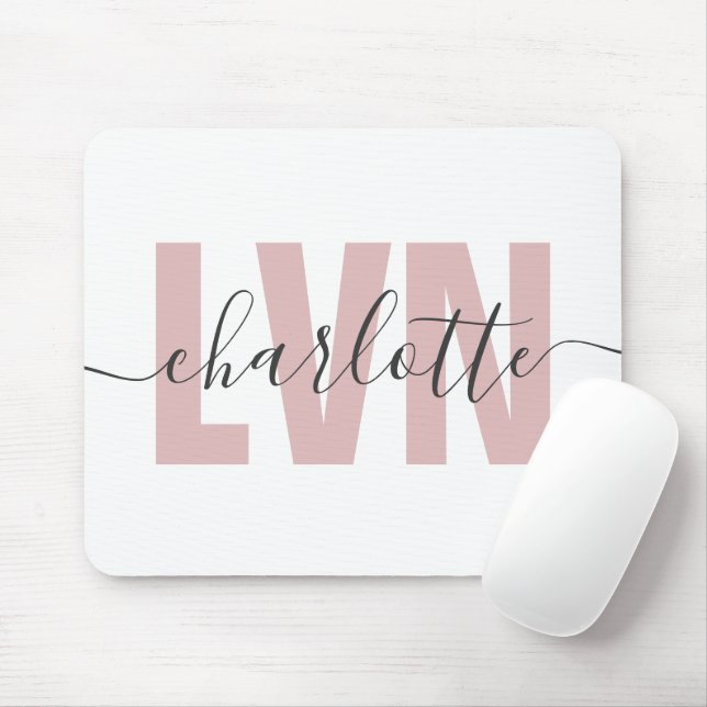 Personalized LVN Licensed Vocational Nurse Chic Mouse Pad (With Mouse)
