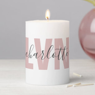 Personalized LVN Licensed Vocational Nurse Chic Pillar Candle