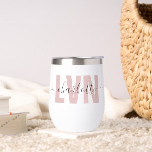 Personalized LVN Licensed Vocational Nurse Chic Thermal Wine Tumbler