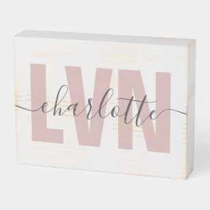 Personalized LVN Licensed Vocational Nurse Chic Wooden Box Sign