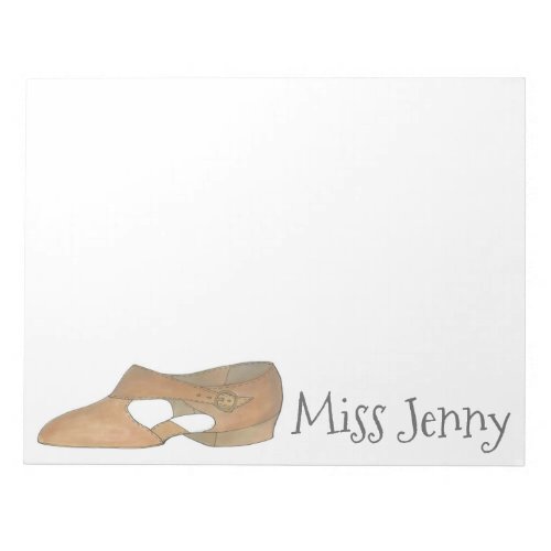 Personalized Lyrical Shoe Dance Teacher Notepad