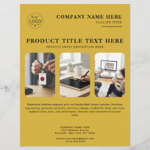 Personalized M Gold Flyer for Product Promotions