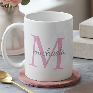 Personalized M Monogram Name Coffee Mug