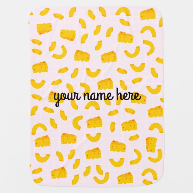 Personalized Mac and Cheese Baby Blanket (Front)