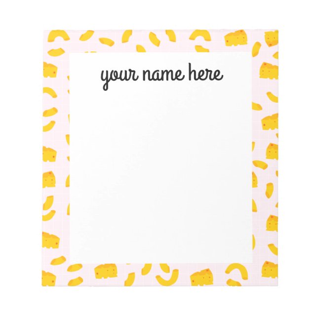 Personalized Mac and Cheese Notepad (Front)