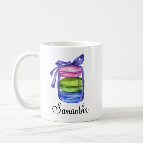 Personalized Macaron Colorful Watercolor Mug