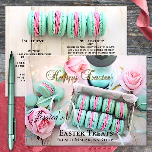 Personalized Macarons Recipe Template Postcard