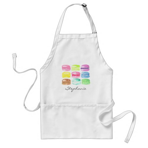 Personalized Macaroon Watercolor Cute Adult Apron