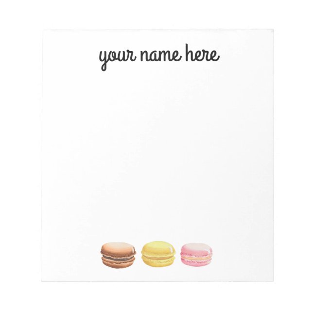 Personalized Macaroons Notepad (Front)