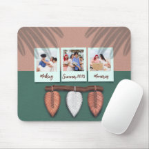 Personalized Macrame Feather Boho Mousepad