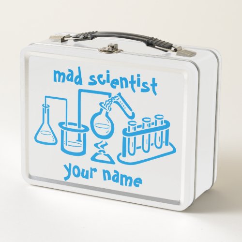 Personalized Mad Scientist Laboratory Metal Lunch Box