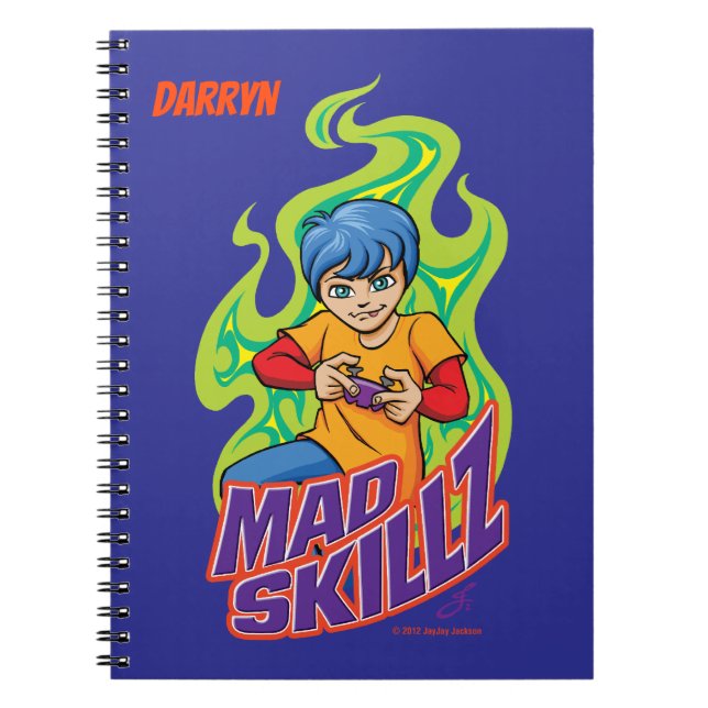 Personalized Mad Skillz Gaming Notebook (Front)
