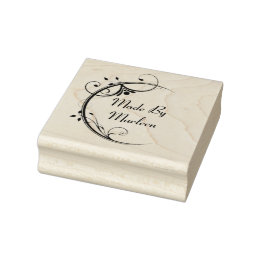 Personalized 'Made By' Wooden Stamp