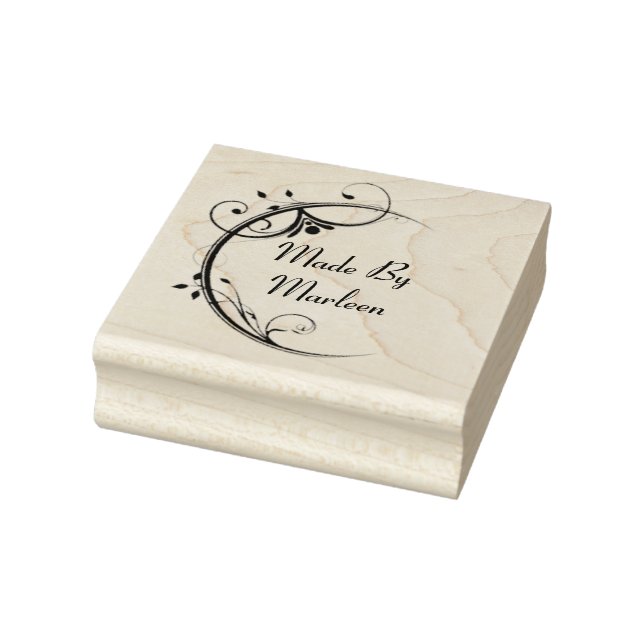 Personalized 'Made By' Wooden Stamp (Stamp)