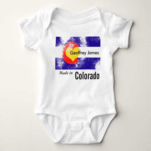 Personalized Made in Colorado TShirt (Front)