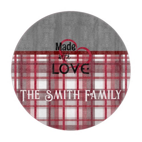 Personalized Made With Love Cutting Board