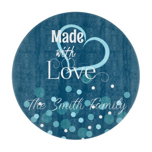 Personalized Made With Love Cutting Board