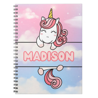 Personalized Madison Unicorn Girlie Notebook