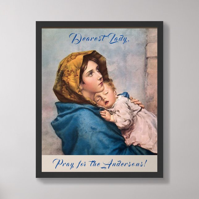 Personalized Madonna with Child Framed Art (Creator Uploaded)