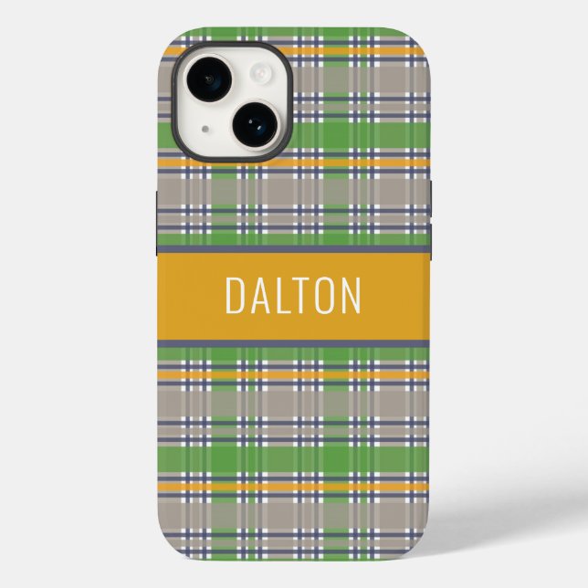 Personalized Madras Plaid Phone Case (Back)