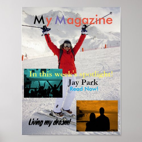 Personalized Magazine Cover Template Poster