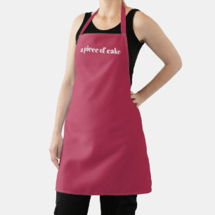 Personalized magenta custom name text minimalist apron