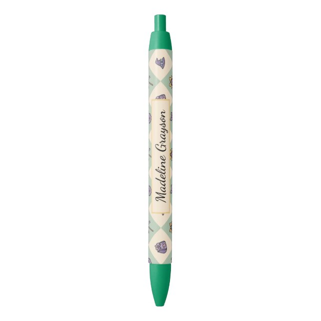 Personalized Magic Academy Wizard School Green Pen (Front Vertical)