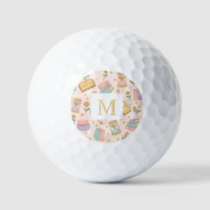 Personalized Magic Books Girl School Pink Golf Balls
