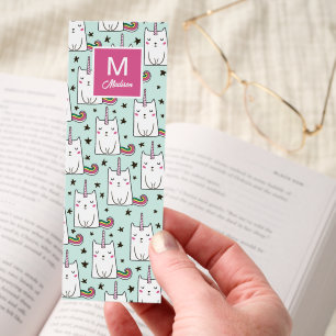 Personalized Magical Caticorn Pattern Bookmarks
