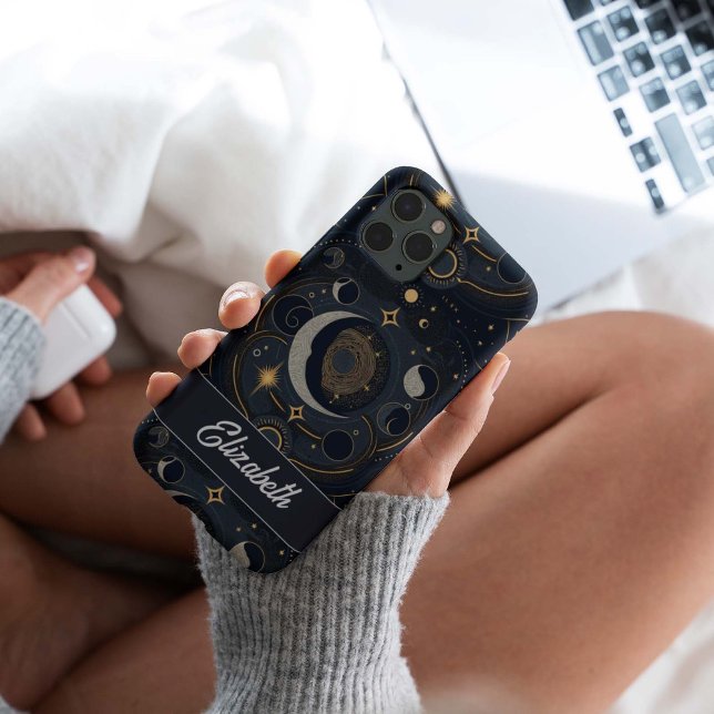 Personalized Magical Celestial Moon And Stars Case-Mate iPhone Case (Creator Uploaded)