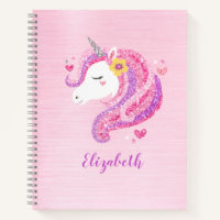 Personalized Magical Pink Glitter Unicorn Face