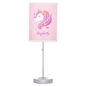 Personalized Magical Pink Glitter Unicorn Face  Table Lamp (Front)
