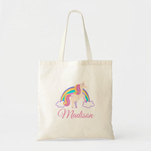 Personalized Magical Rainbow Unicorn Tote Bag