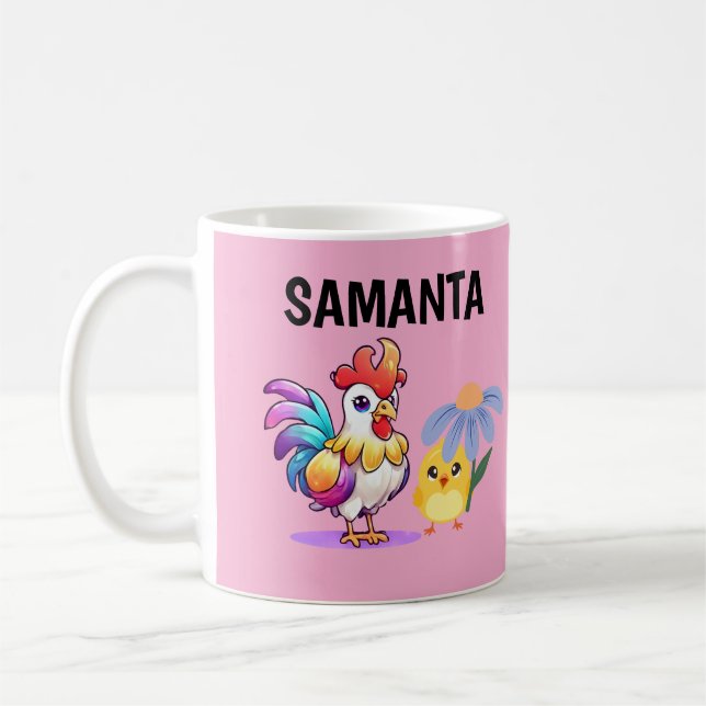 Personalized Magical Rooster Mug (Left)