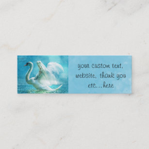 Personalized Magical Swan During a Summer Shower Mini Business Card
