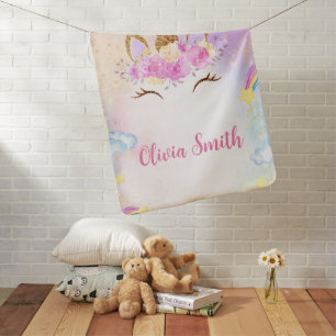personalized Magical Unicorn Blanket newborn gift