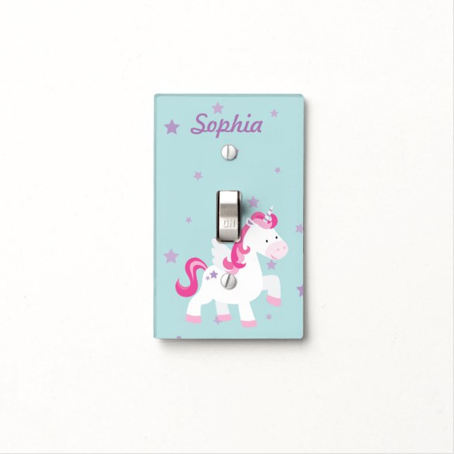 Personalized Magical Unicorn Light Switch Cover (In Situ)