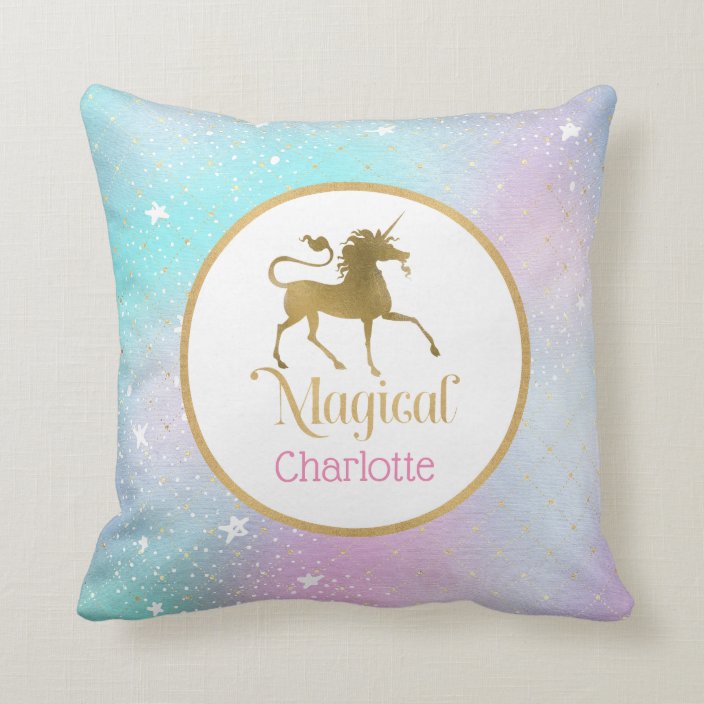 unicorn throw pillow