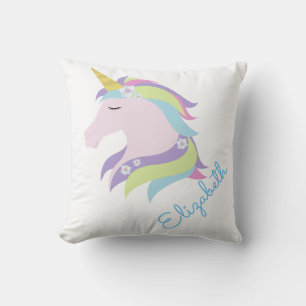 Personalized Magical Unicorn Throw Pillow