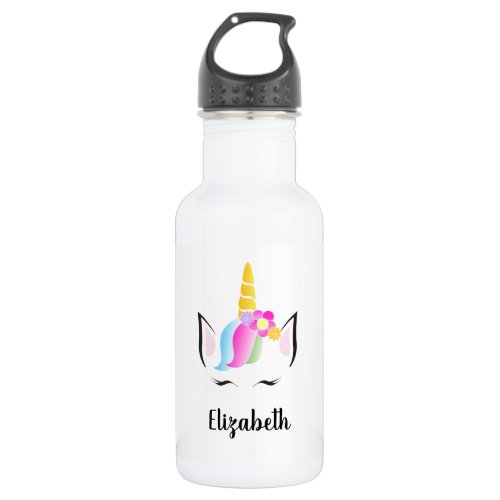 Personalized Magical Unicorn Water Bottle with Mod