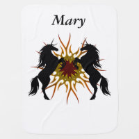 Personalized Magical Unicorns Baby Blanket