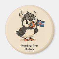 Personalized magnet - Iceland puffin