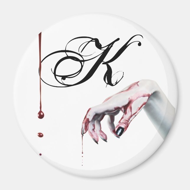 Personalized Magnet zombie blood drip vampire Goth (Front)