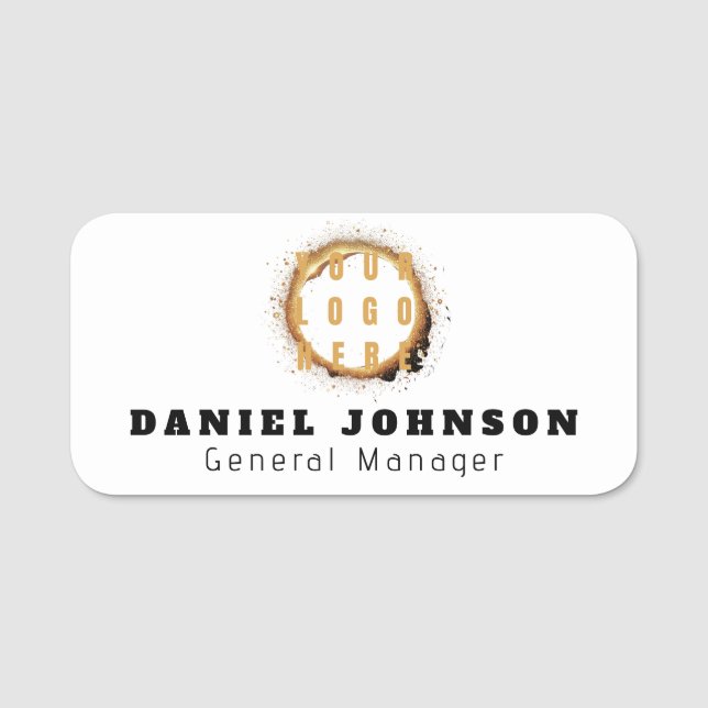 Personalized Magnetic Company Employee Name Tag (Front)